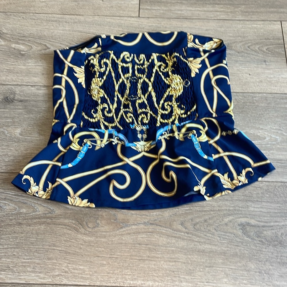 J.McLaughlin Strapless Print Top - Picture 11 of 11
